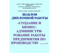 Шаблон дипломной работы БНТУ